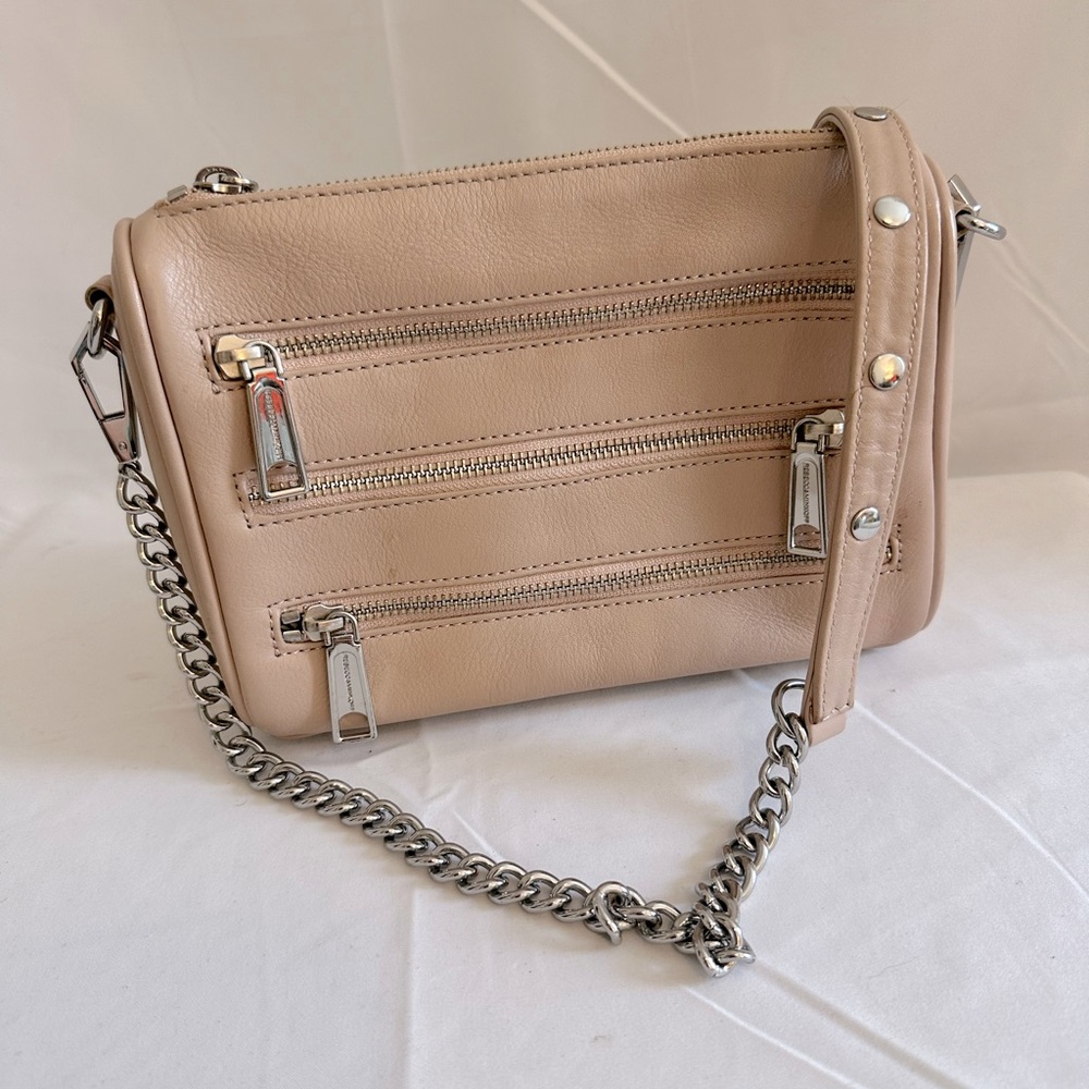 Rebecca Minkoff Zipper Crossbody Bag Nude